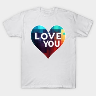 I love you figure with heart T-Shirt